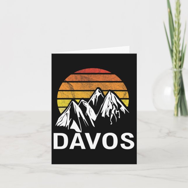 Davos Swiss Schweiz Ski Resort Snowboarding Kort (Framsida)