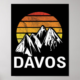 Davos Swiss Schweiz Ski Resort Snowboarding Poster