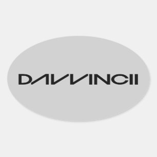 Davvincii Ovalt Klistermärke