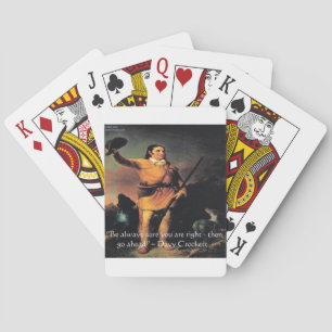 Davy Crocket "Gå vidare" visdomsord Casinokort