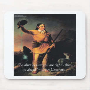 Davy Crocket "Gå vidare" visdomsord Musmatta