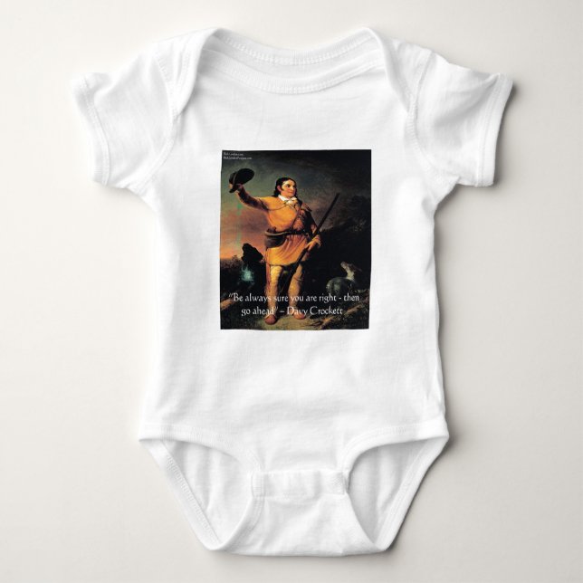 Davy Crocket "Gå vidare" visdomsord T-shirt (Framsida)