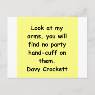 Davy crockett-citat vykort