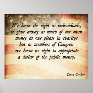 Davy Crockett citationstecken Poster