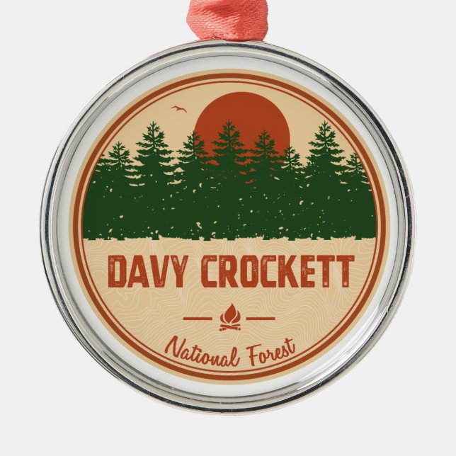 Davy Crockett National Forest Julgransprydnad Metall (Framsidan)