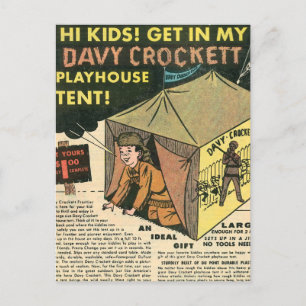 Davy Crockett Playhouse Tält Vykort