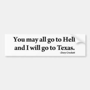 Davy Crockett ska du maj som alla går till Bildekal