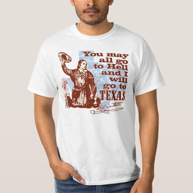 Davy Crockett Texas T-shirt (Framsida)