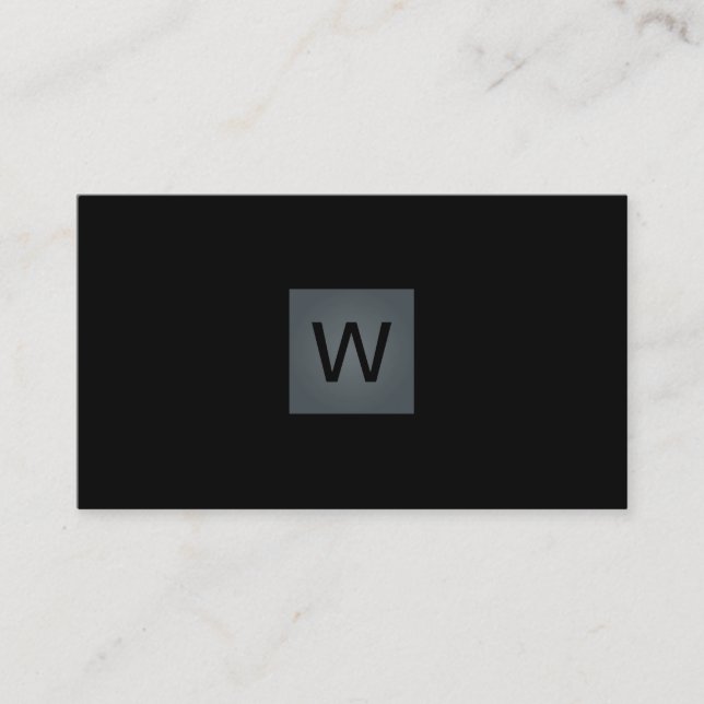Davy Grey Monogram fyrkant Visitkort (Framsida)