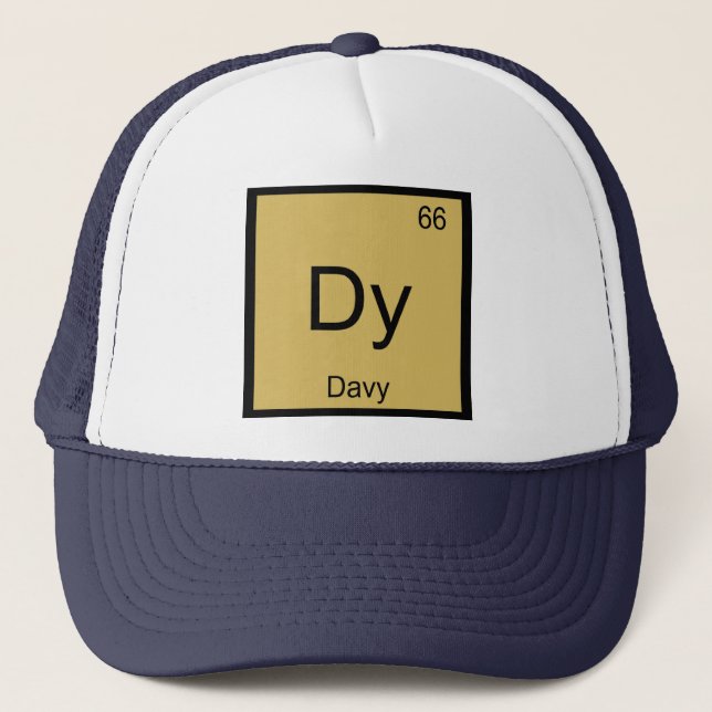 Davy Namn Kemi Element Periodiska Systemet Truckerkeps (Framsida)