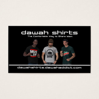 Dawah Shirts Black Visitkort