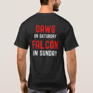 Dawg lördag Falcon på Söndag Atlanta-dist T Shirt