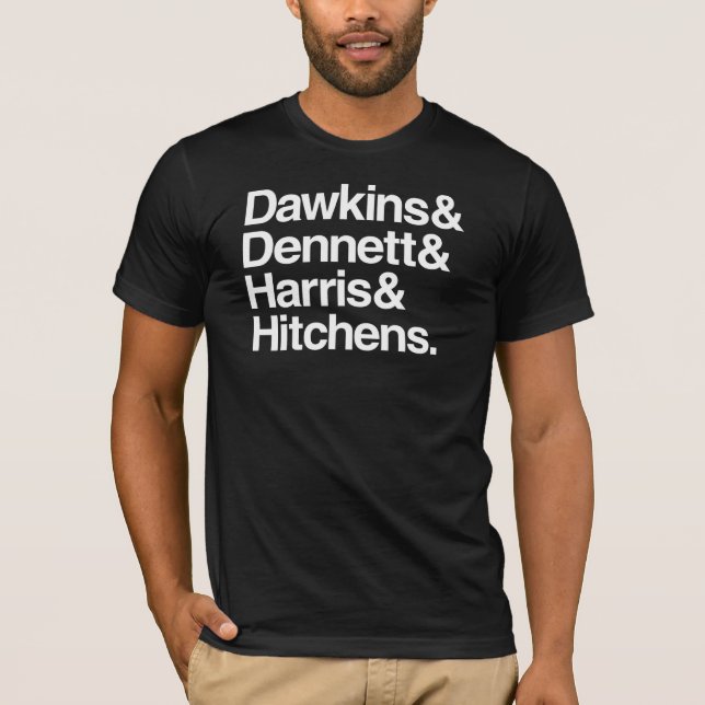Dawkins & Dennett & Harris & Hitchens. Tee Shirt (Framsida)