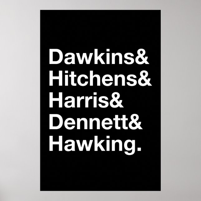 Dawkins&Hitchens&Harris&Dennett&Hawking - Science Poster (Framsidan)