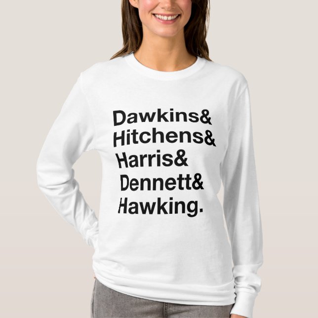 Dawkins&Hitchens&Harris&Dennett&Hawking - Tee (Framsida)