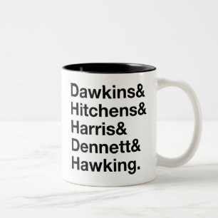 Dawkins&Hitchens&Harris&Dennett&Hawking - Två-Tonad Mugg