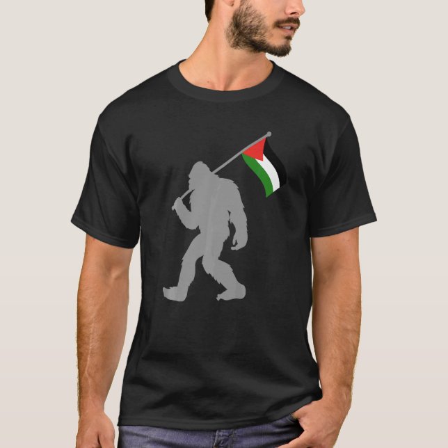 Dawlat Filastin eller Palestina-Flagga på Palestin T Shirt (Framsida)