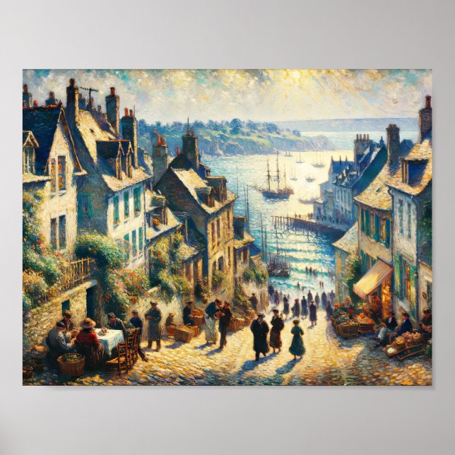 Dawn at Seaside Village Poster (Framsidan)