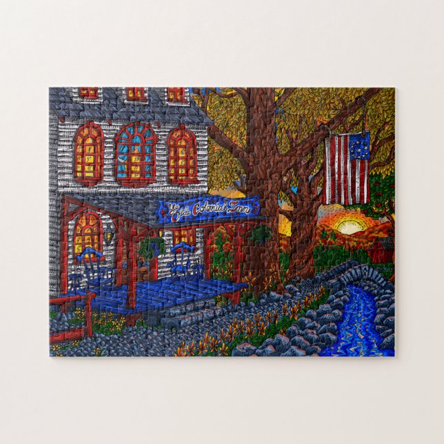 Dawn at Ye Olde Colonial Inn Pussel (Horisontell)