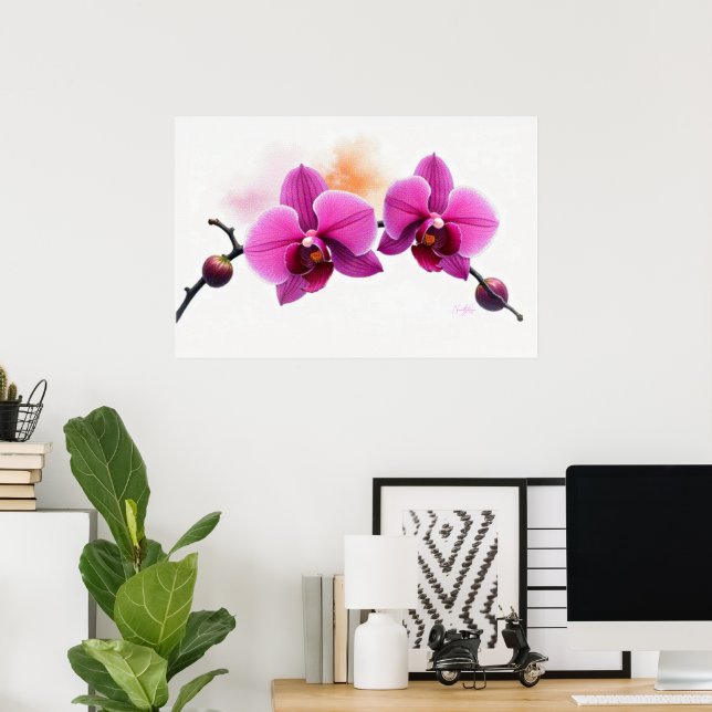 Dawn Bloom Orchid Poster (Hemmakontoret)