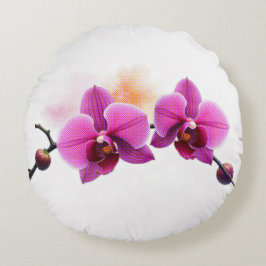 Dawn Bloom Orchid Rund Kudde