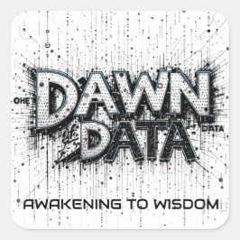 Dawn Data T-Shirt Fyrkantigt Klistermärke