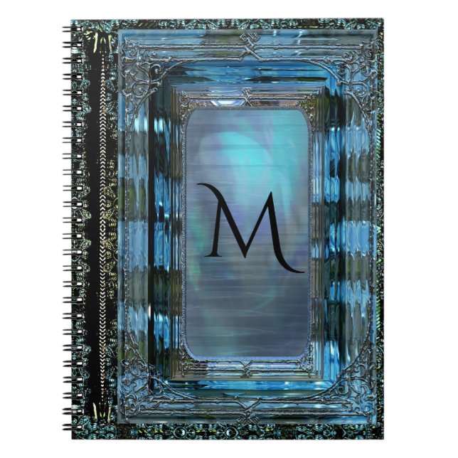 Dawn Elegant Monogram Anteckningsbok Med Spiral (Framsidan)