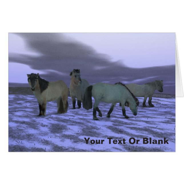 Dawn Horse Hälsningskort (Framsidan Horizontal)