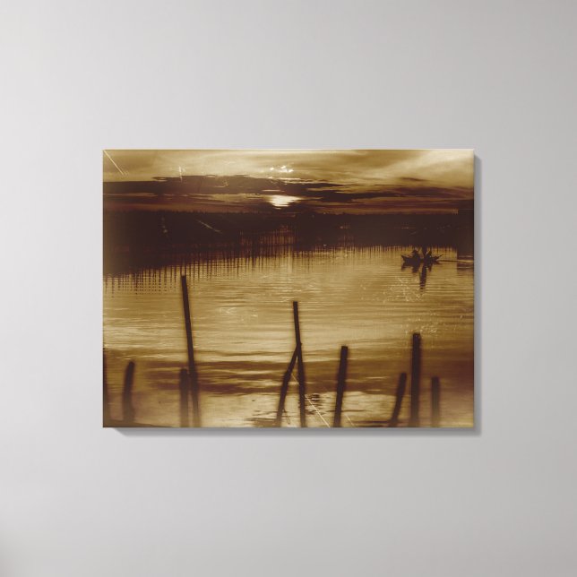 Dawn i lagunen Wrapped Canvas (Framsida)