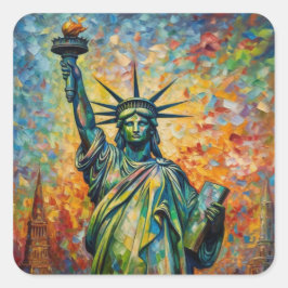 Dawn of Liberty Fyrkantigt Klistermärke