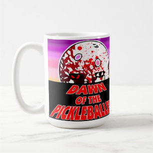 Dawn of the Pickleballer Halloween Horror Zombie Kaffemugg