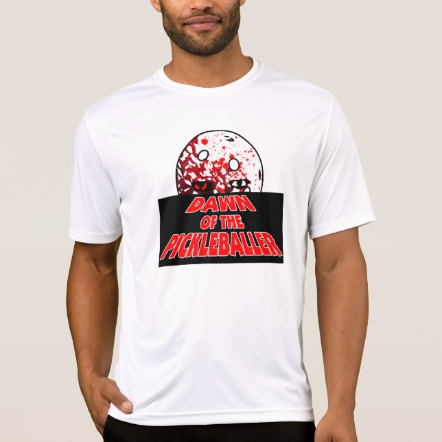 Dawn of the Pickleballer Halloween Horror Zombie T Shirt (Framsida)