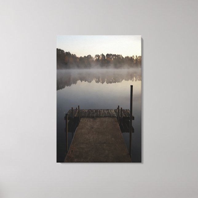 Dawn on the Dock sträckt canvastryck (Framsida)