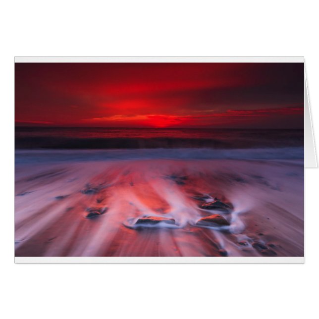 Dawn over Stormy Sea Hälsningskort (Framsidan Horizontal)