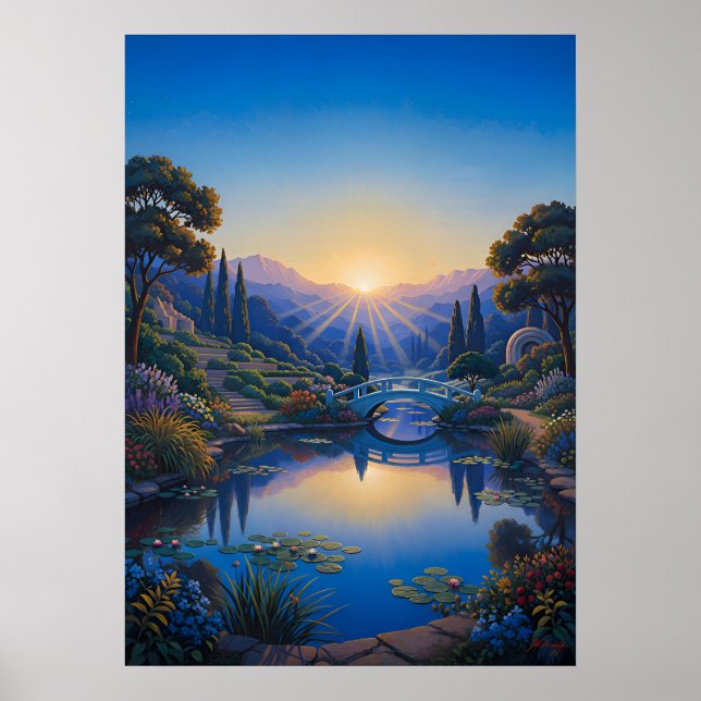 Dawn Over the Garden Bridge Poster (Framsidan)