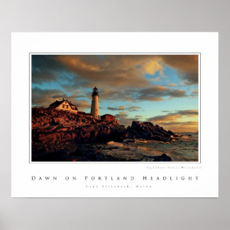 Dawn på Portland Headlight Poster