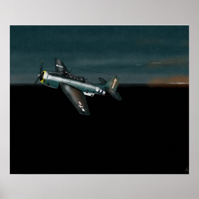 "Dawn Patrol" Grumman Avenger Pacific 1944 Poster (Framsidan)