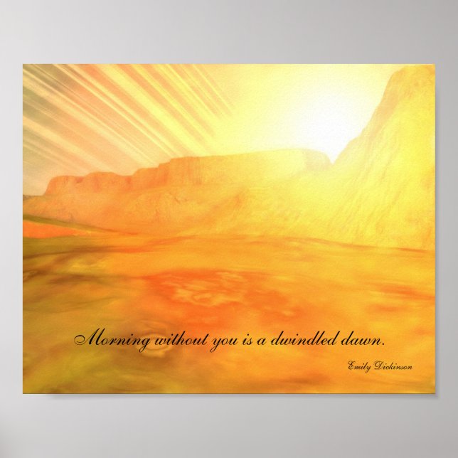 Dawn Ringar Anpassningsbar Emily Dickinson Quote P Poster (Framsidan)