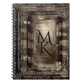 Dawn Sable Elegant Monogram Anteckningsbok Med Spiral