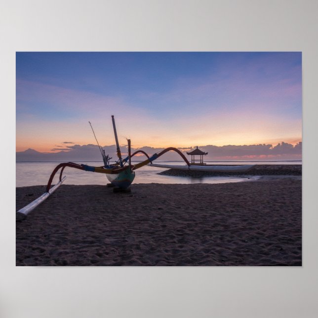 Dawn, Sanur, Bali, Indonesien Poster (Framsidan)
