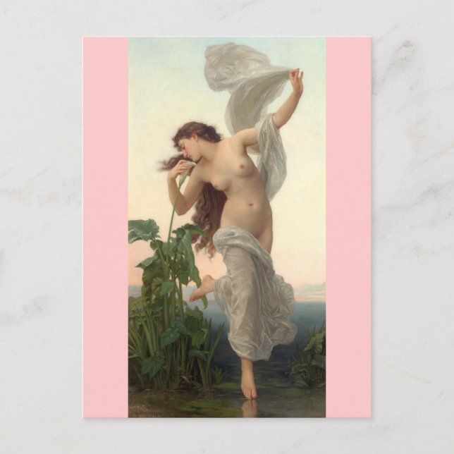 Dawn - Vintage Art - Bouguereau Vykort (Framsida)