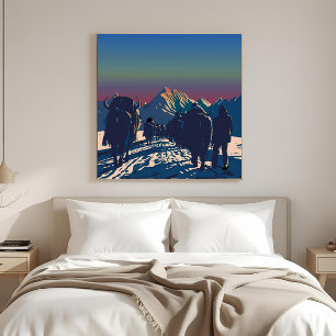 Dawn Yak Karavan Everest Samlarobjekt Konstverk Canvastryck