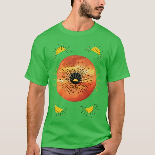 Dawn's Embrace: A Sunrise Inspired Masterast T Shirt (Framsida)