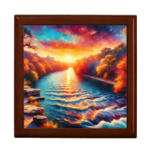 "Dawn's Tranquil Embrace: Guadalupe River Sunrise"