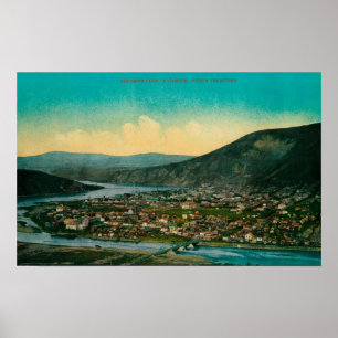 Dawson Alaska Yukon territoriumTown beskådar Poster