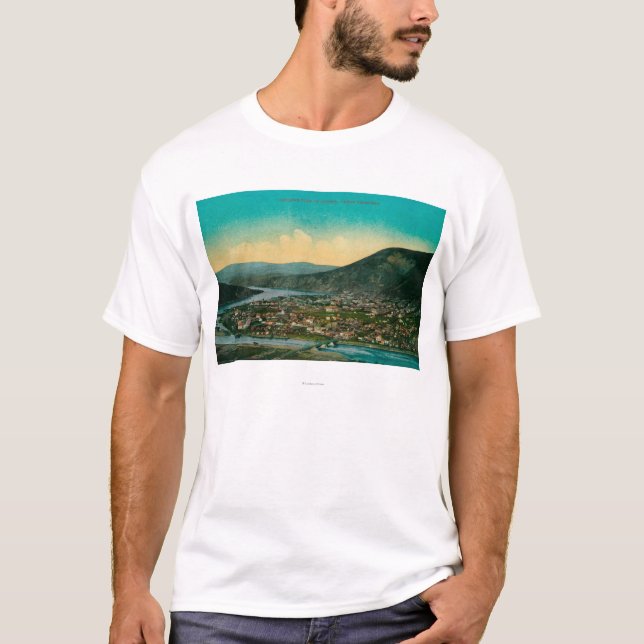 Dawson Alaska Yukon territoriumTown beskådar T-shirt (Framsida)