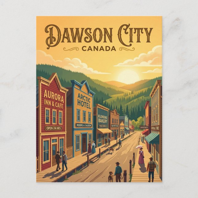 Dawson City Kanada Vykort (Framsida)