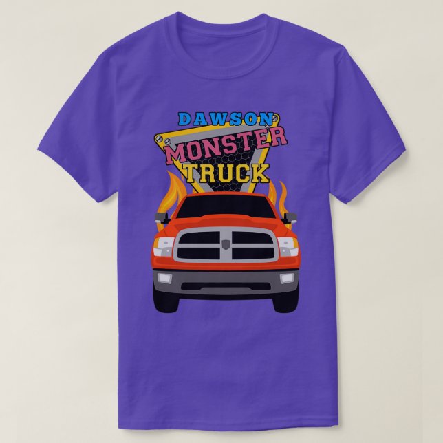 Dawson name with monster truck t shirt (Design framsida)