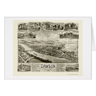 Dawson panorama- karta för PA - 1902 Hälsningskort