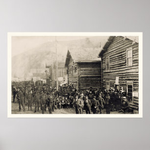 Dawson Yukon territoriumfoto 1898 Poster